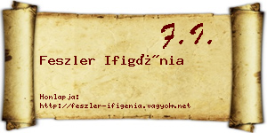 Feszler Ifigénia névjegykártya
